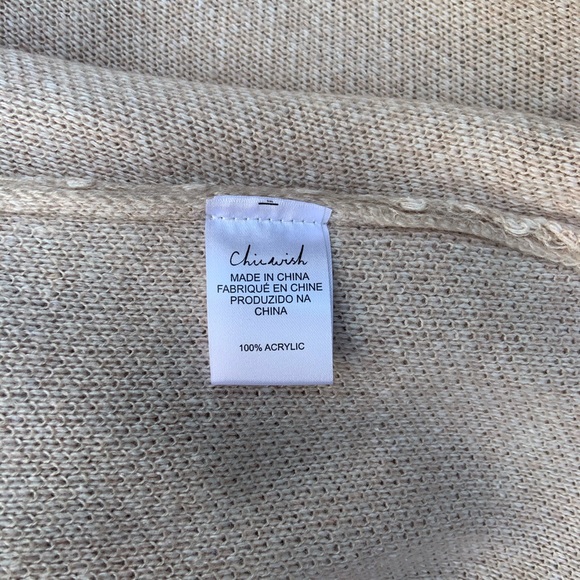NWT Chickwish Linen Wide Lapel Open Cardigan 1X - Picture 6 of 7